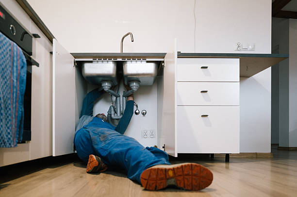 Professional Drain Cleaning technician working in Magnetic Springs, OH
